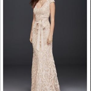 Betsy and Adam Cap Sleeve Lace Wedding Dress